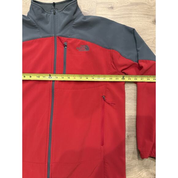 THE NORTH FACE MENS APEX BIONIC JACKET RED/ASPHALT GRAY SOFT SHELL SZ X LARGE - Picture 6 of 11